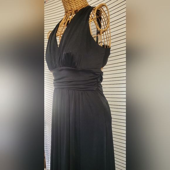 EXPRESS BLACK GOWN MAXI DRESS - Picture 3 of 9